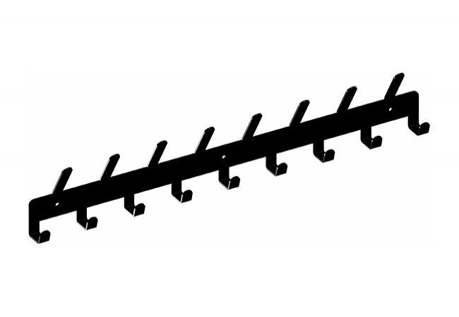 GAMET WS31-L2 Wall-mounted Steel Coat Rack 17 Hooks 500x90mm Matte Black