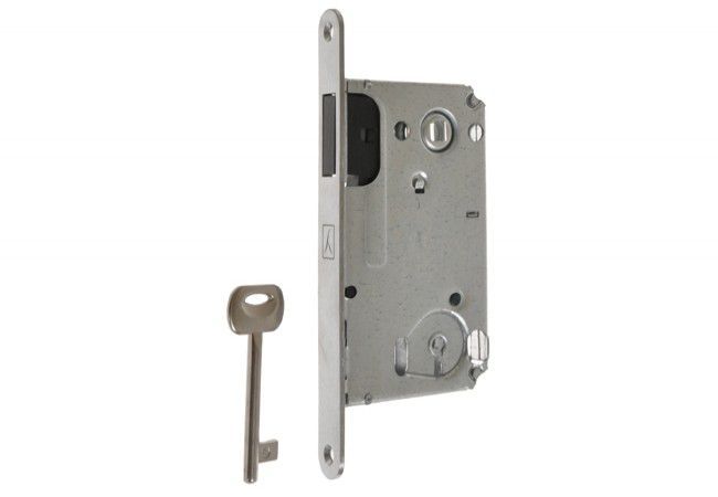 BONAITI B-TWIN 90/50 Magnetic Mortise Lock Satin Chrome EN 12209 B-TWO Retrofit