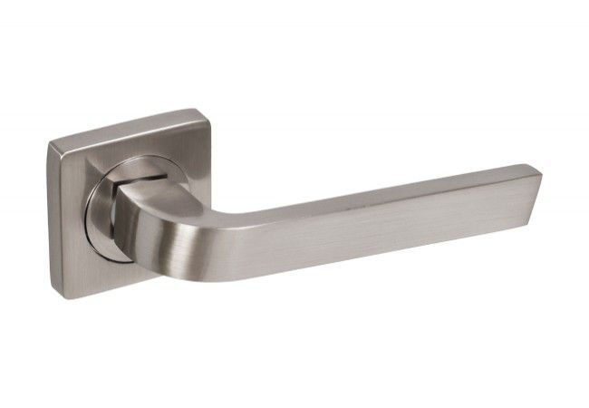 GAMET ARCO DH95-24K-G7-BL Door Handle Square Rosette Brushed Nickel Split Escutcheon
