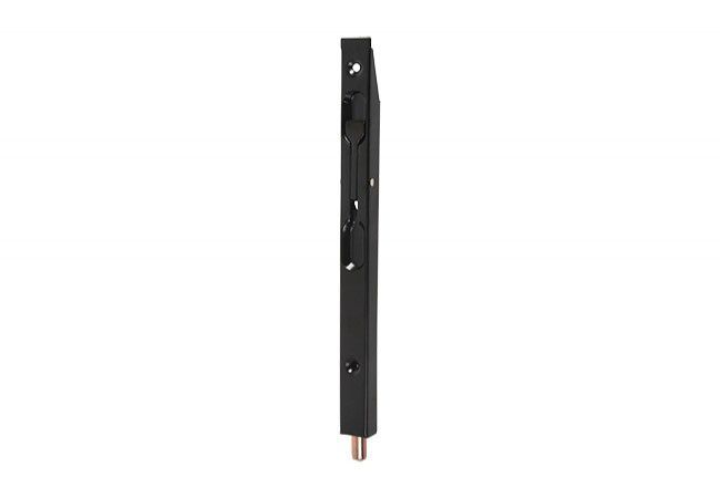 Front Bolt 500 mm Black Steel Manual Locking for Heavy Doors and Gates