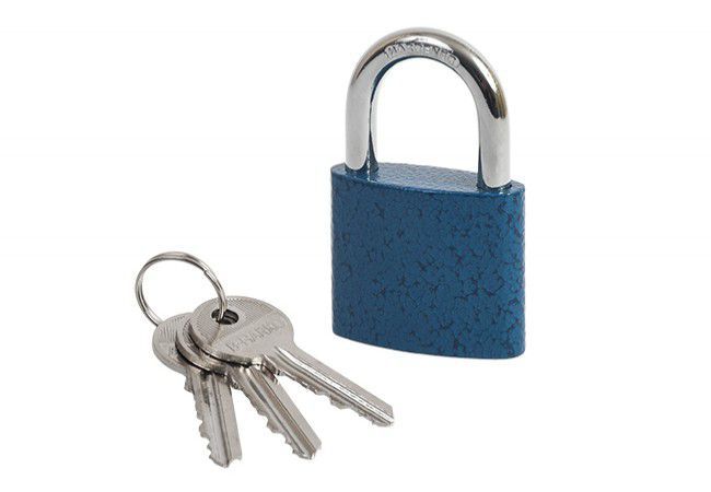 B-Harko BL50 cast iron snap padlock, blue