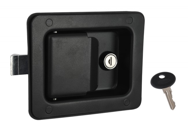 Stanley 016 Steel Latch Lock Brass Tongue Black Powder-Coated High Strength