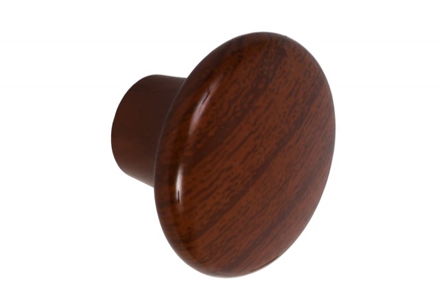 Schaffner Plastic Furniture Knob Wenge 38mm Round Traditional Wood Effect