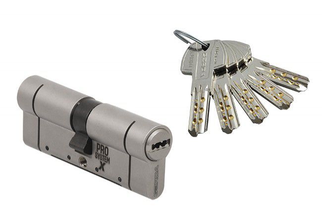 Gerda PRO System WKM4 Euro Cylinder Lock 35/45 mm Class D Drill Resistant Nickel Satin