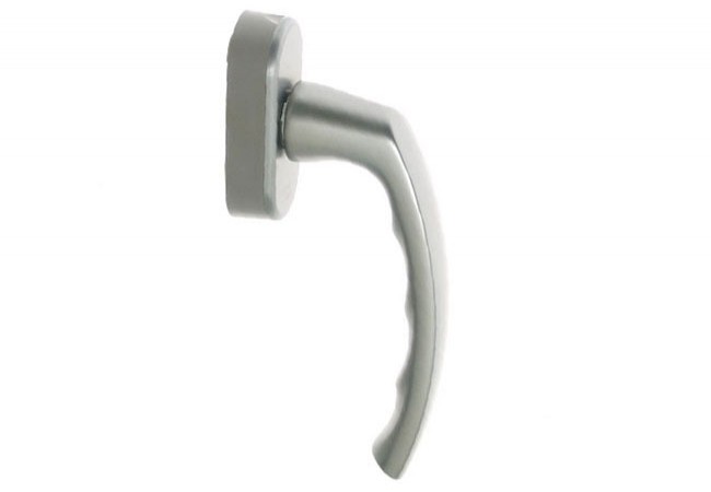 Hoppe Luxembourg Secustik Window Handle Adjustable 32?42mm Aluminium F9 Steel Color
