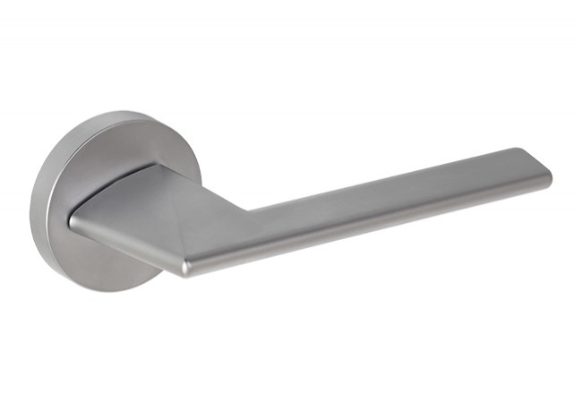 GAMET MAGNI ALU DH34-26J-G8 Door Handle Chrome/Satin Split Square Rosette