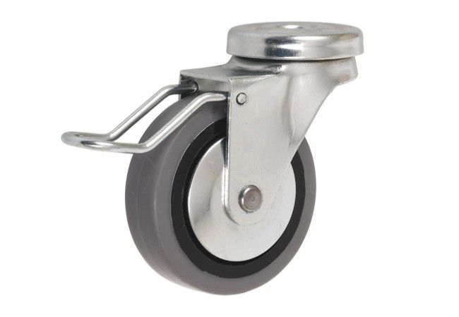 Amig 2505-60 Caster Wheel with Brake Grey Rubber 60mm 25kg Load Capacity