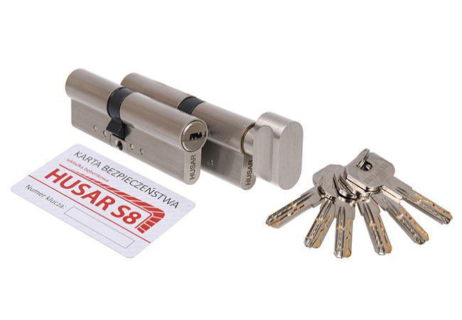 HUSAR S8 30/50 + 30G/50 Cylinder Set PN-EN 1303:2015-07 Nickel Satin Anti-Drill Class C