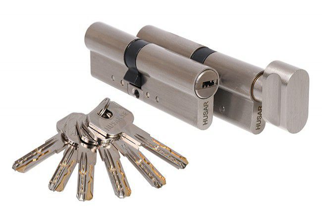 HUSAR S8 30/50 + 30G/50 Cylinder Set PN-EN 1303:2015-07 Nickel Satin Anti-Drill Class C
