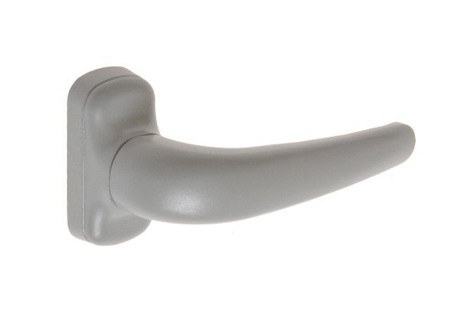 MASTER COMFORT 3064.6 Knob-Lever Door Handle Short Oval Backplate Silver RAL 9006