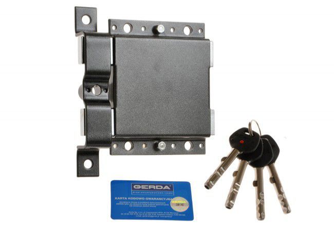 Gerda TYTAN Z2 Surface-Mounted Rim Lock Class 3 Graphite Anti-Pry Single-Sided Key System