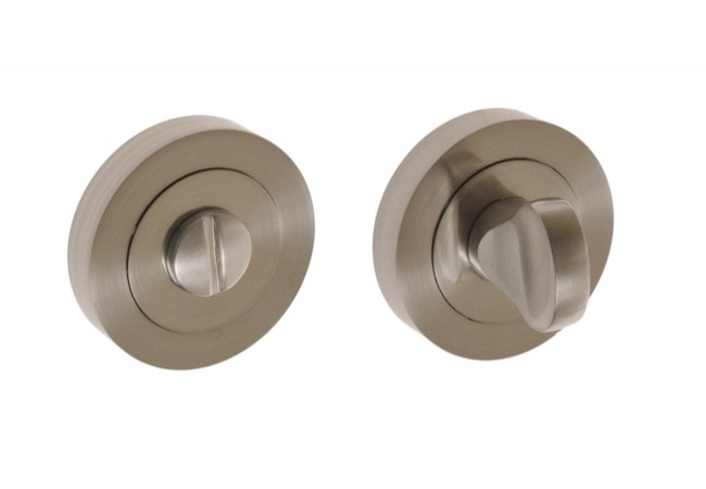 KUCHINOX Szyld Okrągły WC Privacy Escutcheon Satin Nickel AURA GOA ADA Compatible