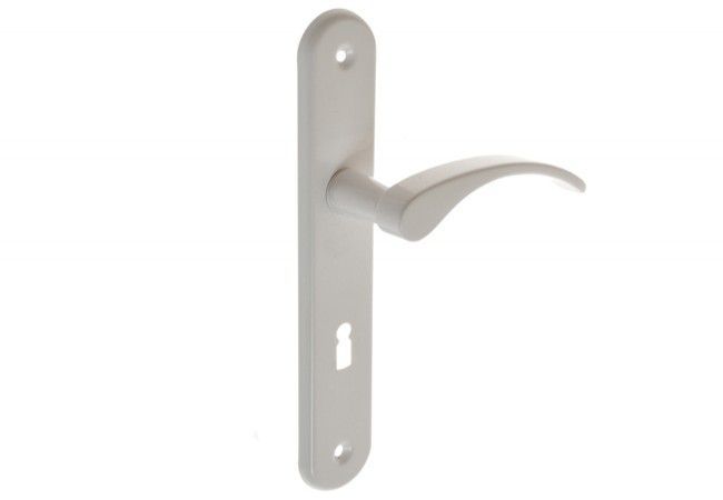 GAMAR VIOLA 90 KL Door Handle White Long Plate 90mm Durable High-Traffic