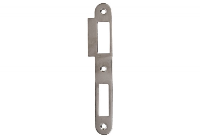 Flat Striking Plate 72mm Single Tongue Right-Handed Nickel 162x22mm