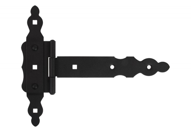 Small Covered Garden Hinge 200mm Black Powder-Coated Steel for Gates and Pavilions