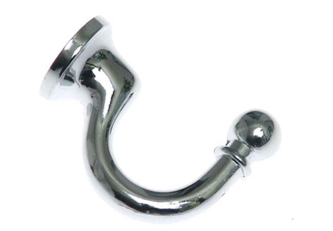 GAMET WP29-G04 Furniture Hook Single Short Ball End Bright Chrome 35x42mm