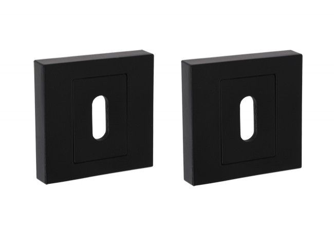 B-Harko KL Square Escutcheon Matte Black for Nigra Lever Handles