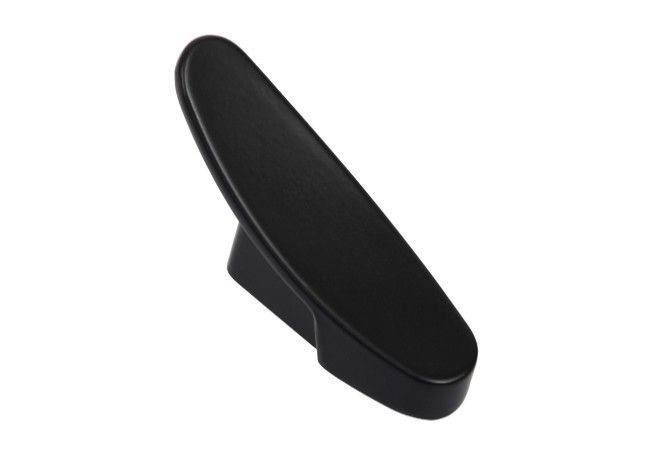 Schaffner Oval Hook Black 20x65x30mm Compact Surface Mount Coat Hanger