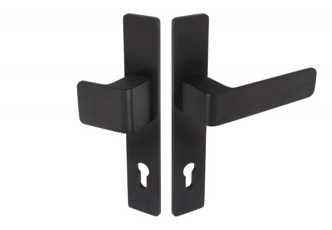 Wala L-72 H6S36P/G5S50/S5S42G6 Lever Handle Black Anodized Concealed Fixing Right-Handed