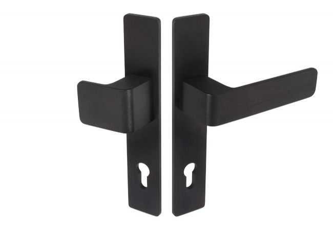 Wala L-72 H6S36P/G5S50/S5S42G6 Lever Handle Black Anodized Concealed Fixing Right-Handed