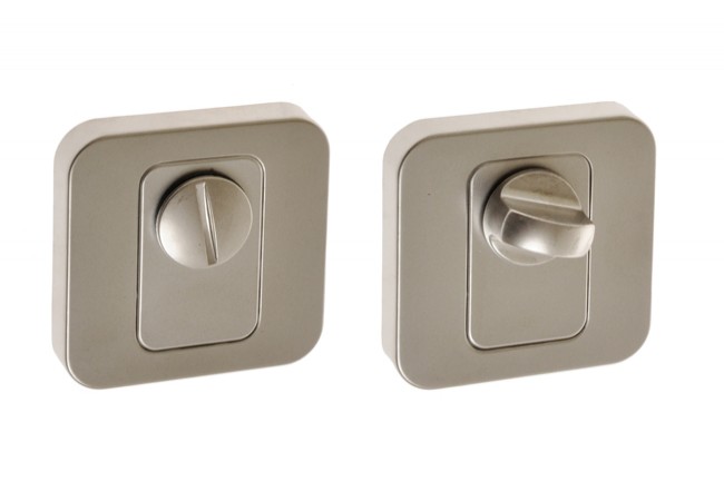 WC FENIKS/ALEX/PEM Square Escutcheon T-004-120 G5 Matte Nickel for Privacy Lock
