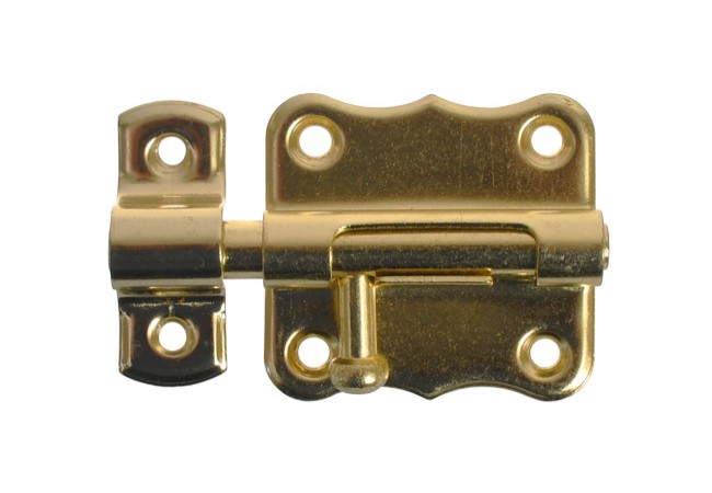 Zasuwka 384-40 mm Door Bolt Brass Retro Style Solid Brass 40mm Width