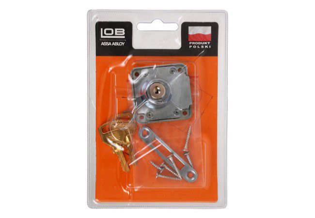 LOB ZMB-4 Cam Lock 16mm Pin-Tumbler Cylinder Chrome Surface-Mounted