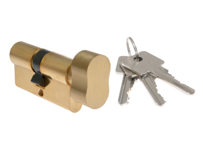B-Harko H6 40g/50 mm Euro Profile Cylinder Lock Brass Class 6 Thumbturn EN 1303