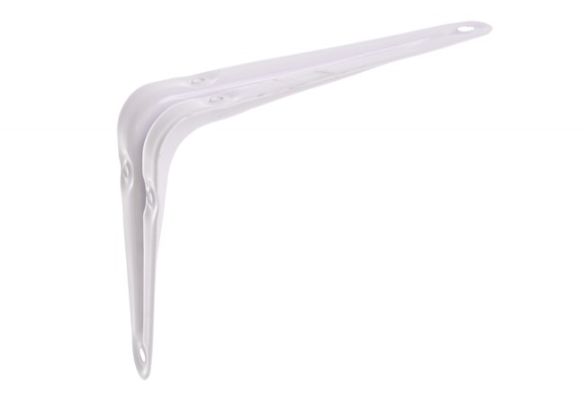 Construction Bracket 150x200 mm White Steel Interior Support Bulk Pack