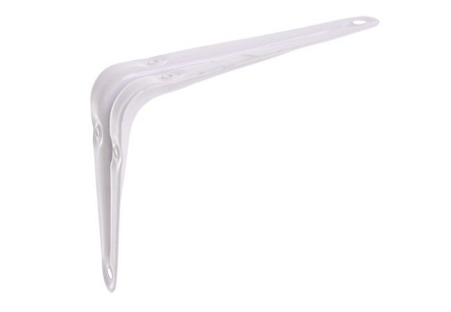 Construction Bracket 150x200 mm White Steel Interior Support Bulk Pack