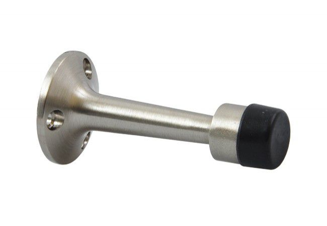 B-Harko DS010 Wall Door Stop 75mm Height Satin Nickel Finish
