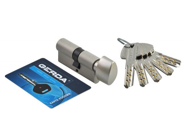 Gerda PRO System WKM4 Euro Profile Cylinder Class D Drill Resistant EN 1303 Nickel