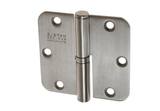 DR 80x80 mm Surface-Mounted Bearing Hinge Stainless Steel 304 Satin Right-Handed