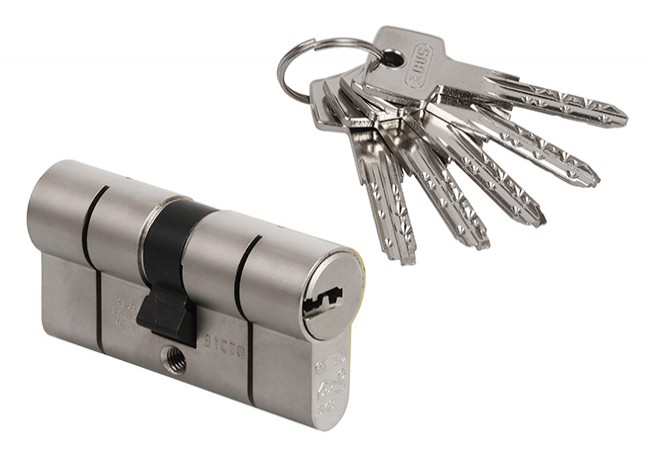 Abus D10NP 40/40 Euro Cylinder Lock Nickel Pearl Emergency Function PN-EN 1303:2007