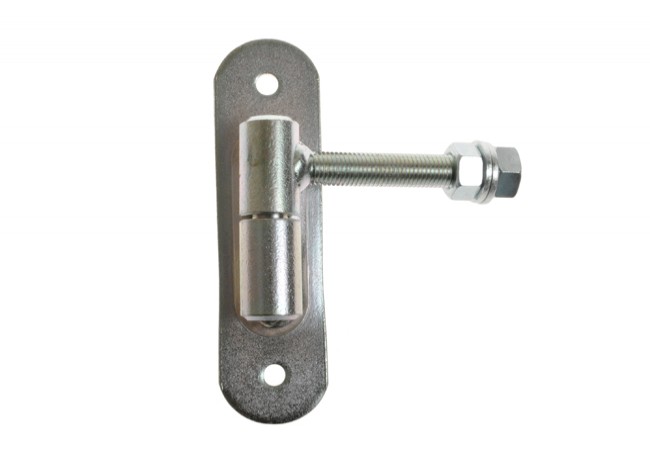 Adjustable Hinge M16 Bolt-On fi27 S235JR Steel White Zinc Ball Bearing