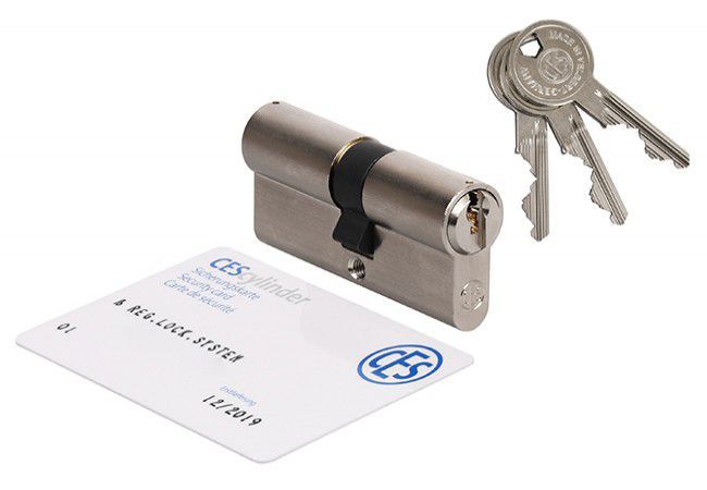 CES PSM 30/35 Cylinder Lock Insert EN 1303 Class 6.D Nickel Patent Key Profile