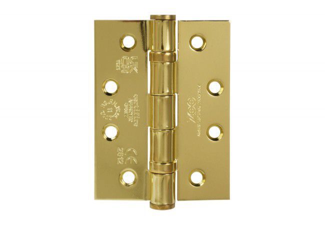 ZHS43EB Knuckle Door Hinge Brass-Plated Steel Ball Bearing EN1670 Grade 4 102x76x3mm