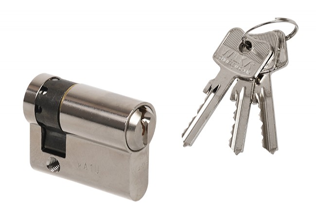 WILKA 1410 00/35 Cylinder Lock Insert Adjustable Cam EN 1303:2015 Nickel Class A