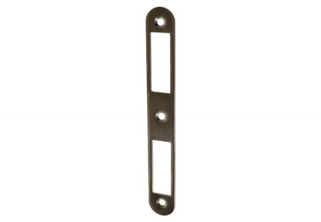 Flat Strike Plate Nickel Universal 162x22x2mm Large 14x43mm Mounting Hole