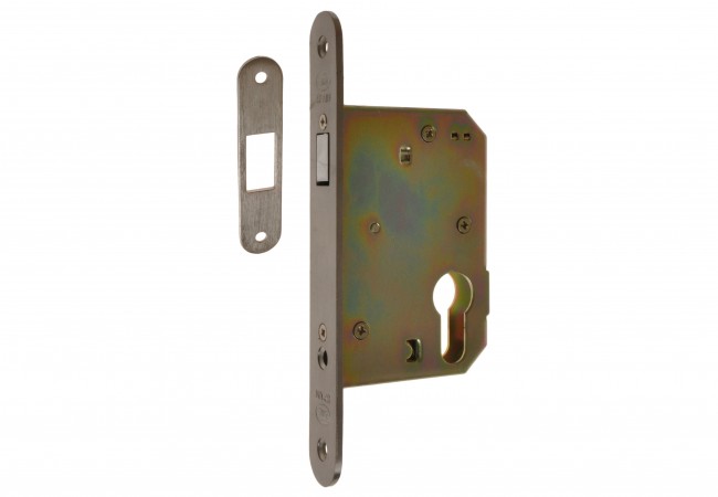 501-50 Hook Lock Nickel Satin WB for Sliding Doors Enhanced Security Cylinder Insert