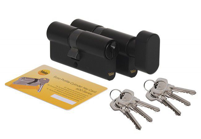 Y600 Cylinder Set Europrofile Black Unified Keying Class 6.D 160B0C6D 6 Keys