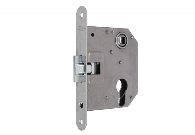 Ikva Lover 1392 55/55 WB Mortise Lock Euro Profile 55mm Reversible Steel Silver