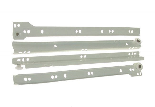 PR-1011-500 Roller Runner Drawer Slide 500 mm White Steel for Furniture