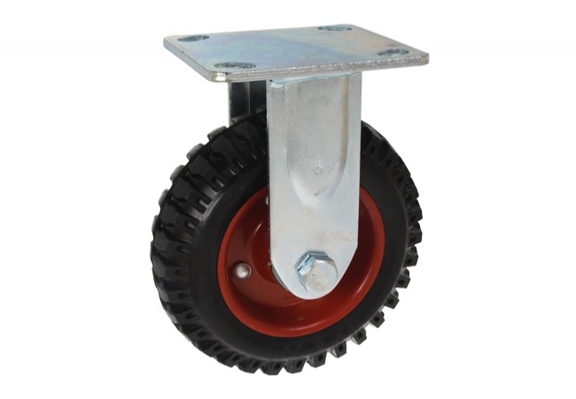 CTW-SGR 160K Fixed Caster Wheel Solid Rubber Tire 160mm 150kg Double Ball Bearing