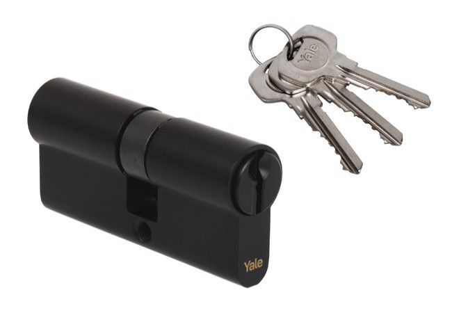 Yale Y500 Euro Cylinder Lock 35/40mm 5-Pin EN 1303:2005 Black Finish 3 Keys