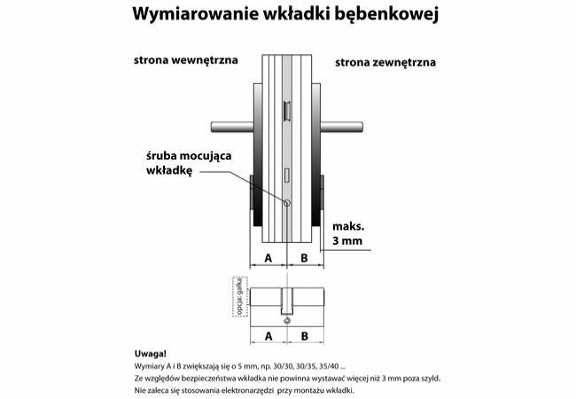 LOB ARES WA54 Cylinder Insert 45/55mm Brass PN EN 1303 Corrosion Resistance C