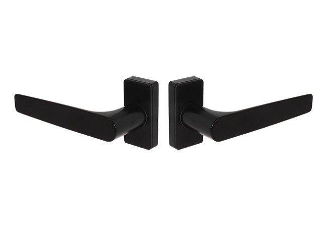 Master Karma Aluminium Door Handle Short Escutcheon 8x8 mm Matte Black NEOPA