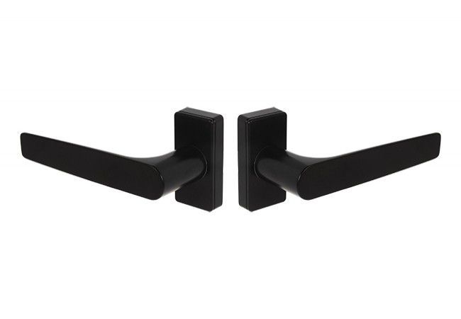 Master Karma Aluminium Door Handle Short Escutcheon 8x8 mm Matte Black NEOPA