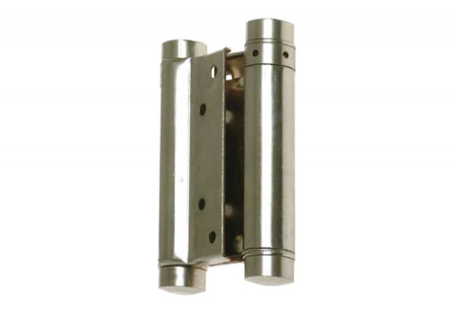 Double-Action Spring Hinge 125 mm Nickel-Plated for Bidirectional Doors 28 kg