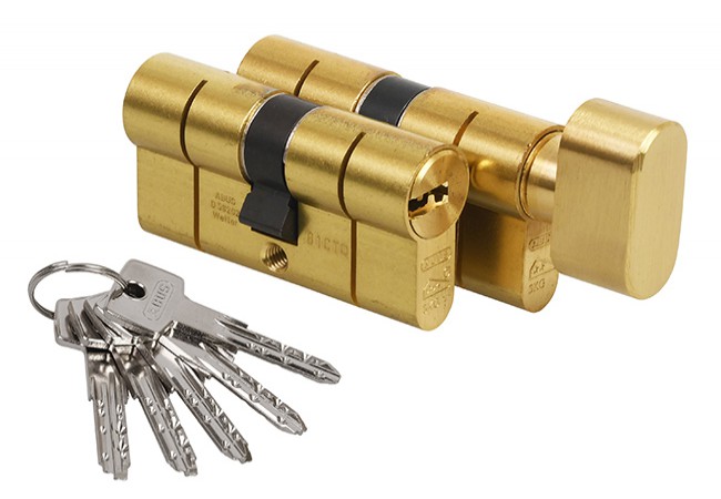 Abus D10+KD10MM Cylinder Set 30/40+40g/30 Brass PN-EN 1303 Class 5.2 Emergency Function